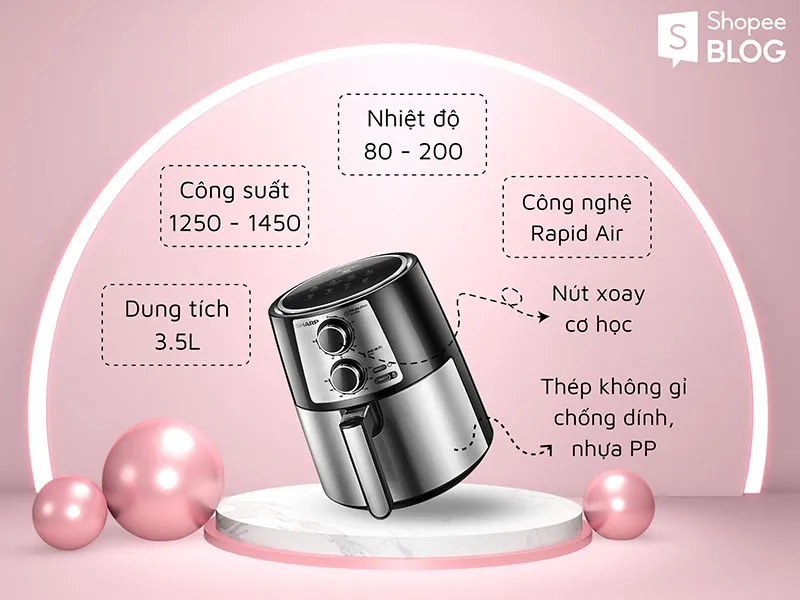 Nồi chiên không dầu loại nào tốt? Gợi ý top 10 sản phẩm nổi bật