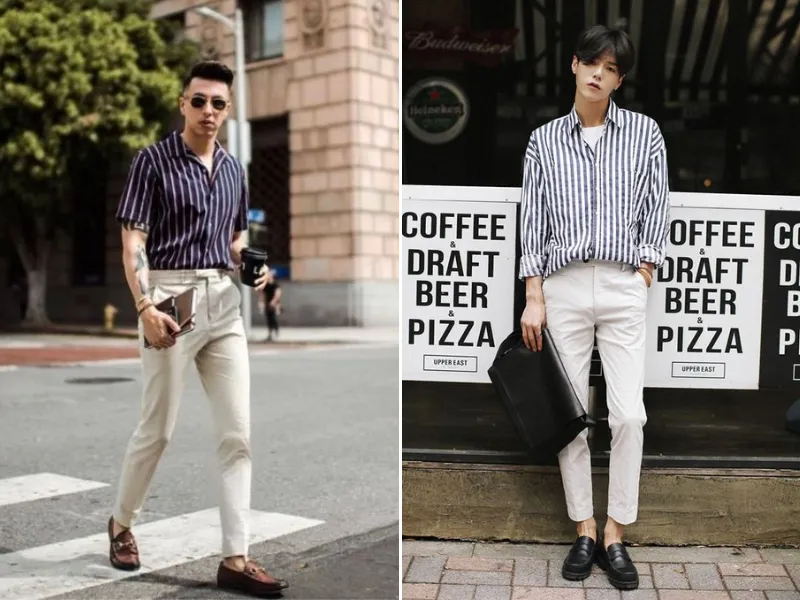 Quần trắng phối áo màu gì nam? 17+ outfit đẹp với quần trắng