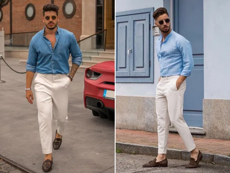 Quần trắng phối áo màu gì nam? 17+ outfit đẹp với quần trắng