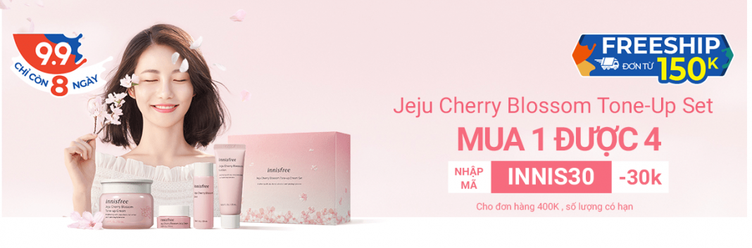 Review Innisfree Cherry Blossom Tone Up Cream – Cấp Ẩm Nâng Tone