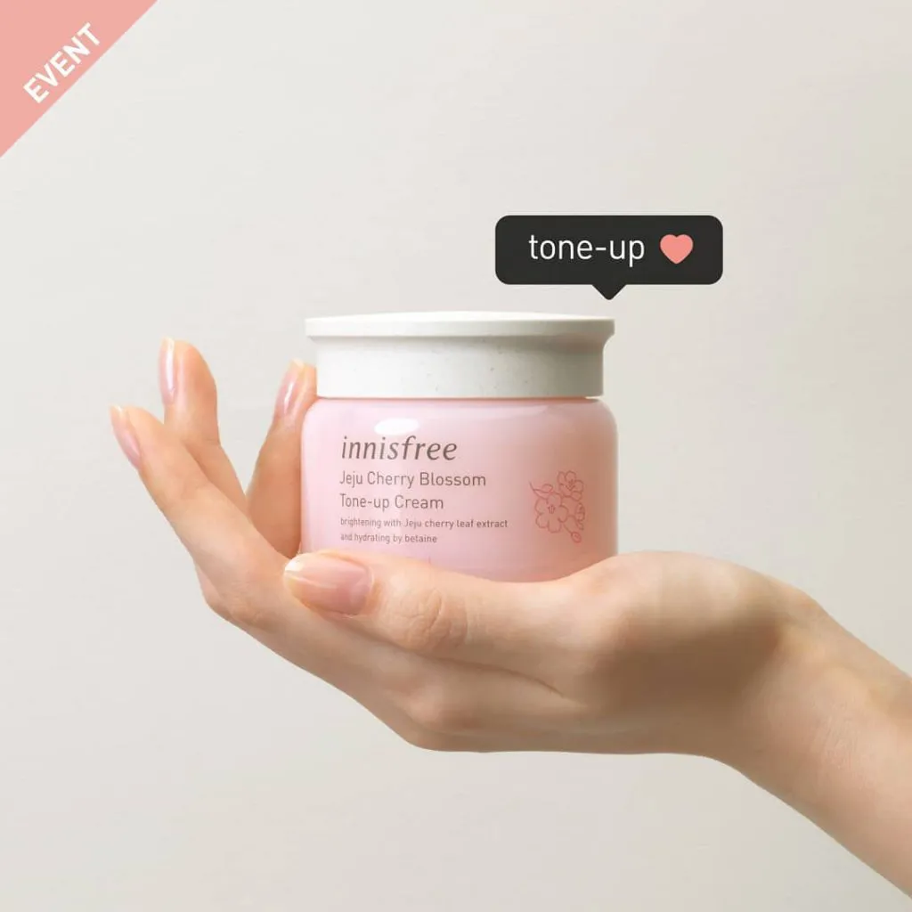 Review Innisfree Cherry Blossom Tone Up Cream – Cấp Ẩm Nâng Tone