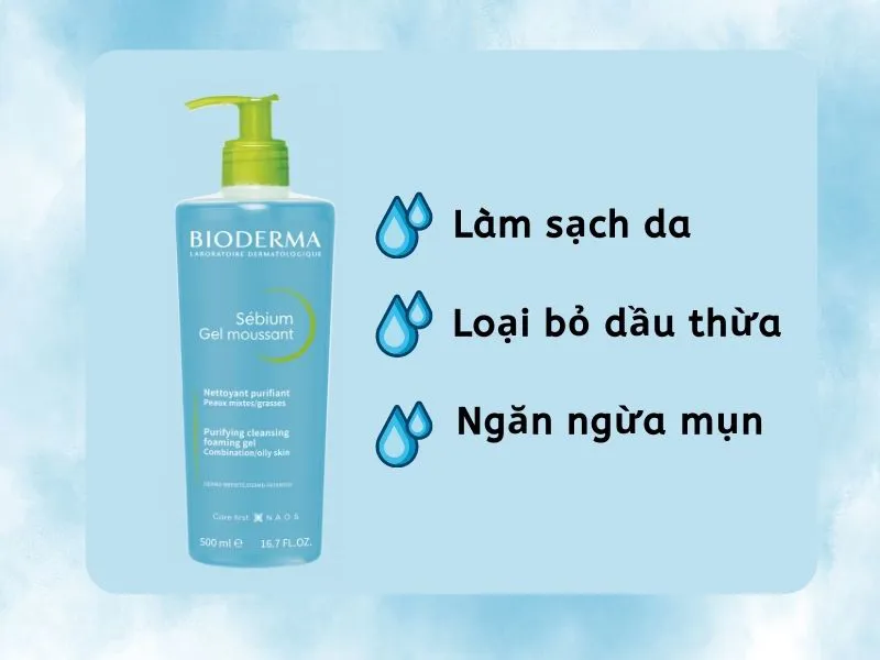 Review sữa rửa mặt Bioderma dành cho từng loại da