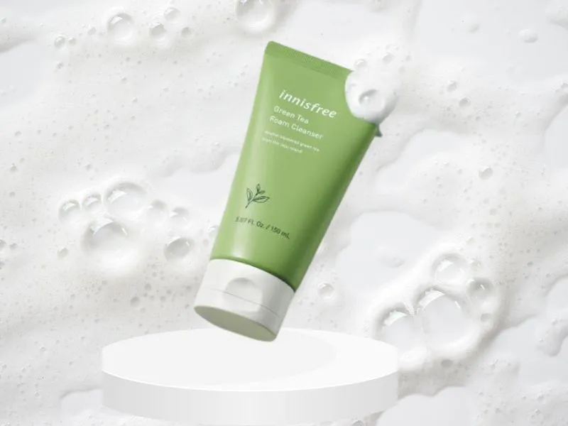 Review sữa rửa mặt Innisfree trà xanh Green Tea Foam Cleaner