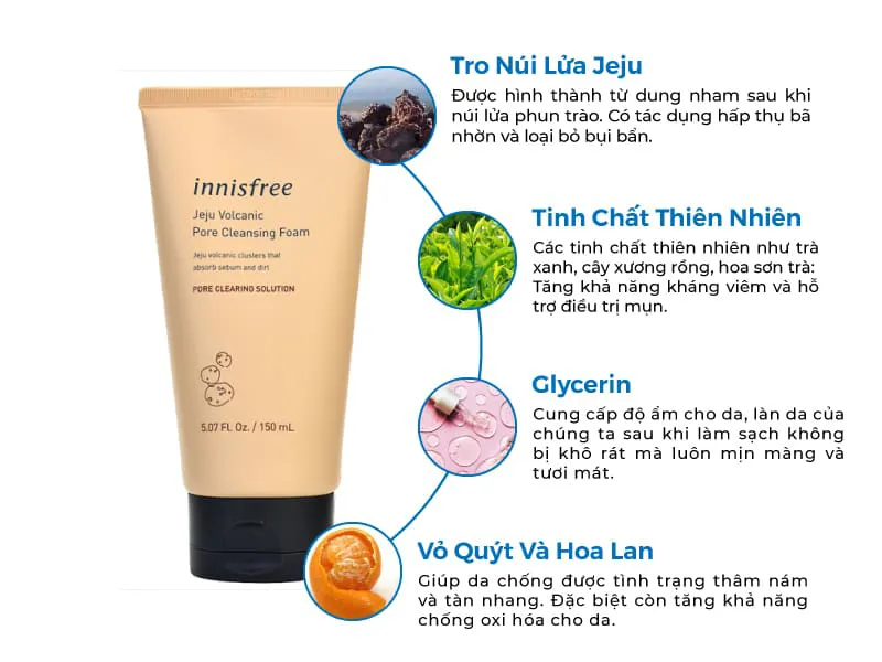 Review sữa rửa mặt innisfree tro núi lửa – Da dầu có nên dùng?