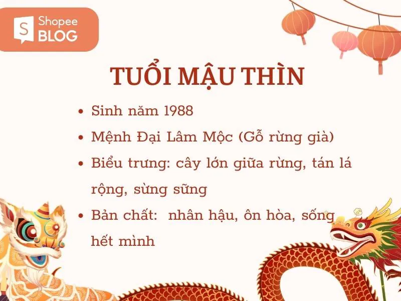 Sinh năm 1988 mệnh gì? Tổng quan về tuổi Mậu Thìn 1988