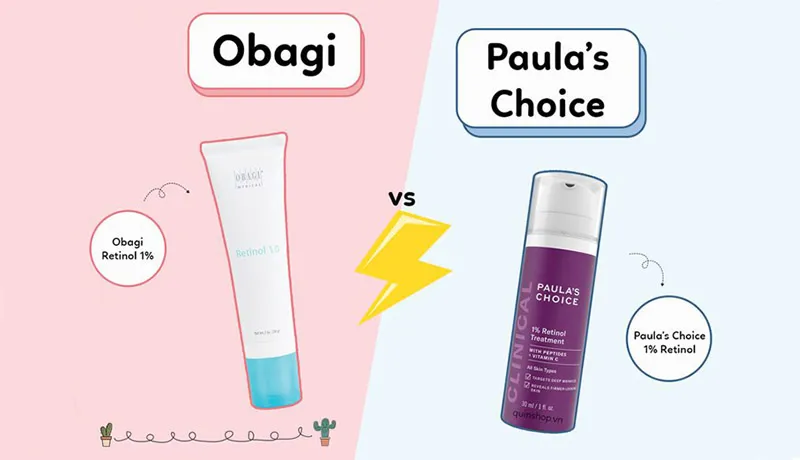 So sánh Retinol Paula’s Choice và Obagi – Loại nào tốt?