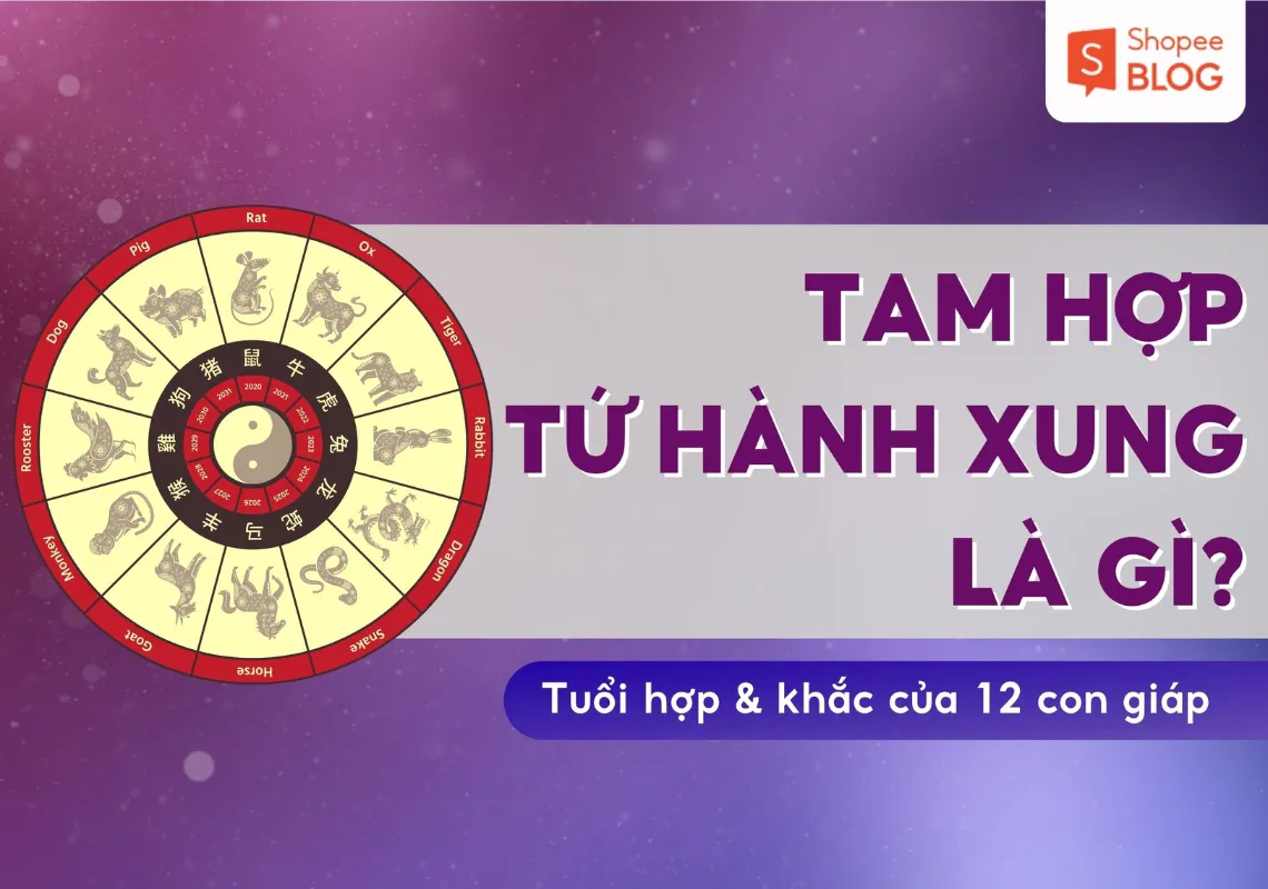 Tam hợp, tứ hành xung là gì? Tuổi hợp & khắc của 12 con giáp