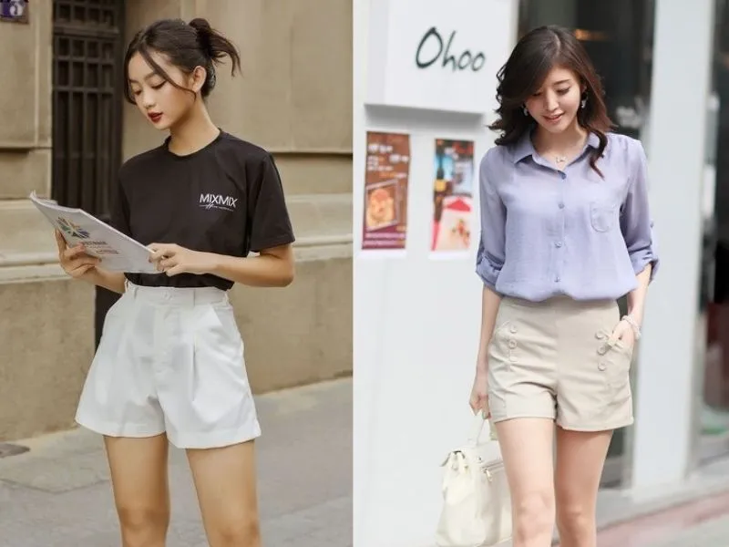 Top 21+ mẹo phối đồ với quần short nữ xinh và xịn