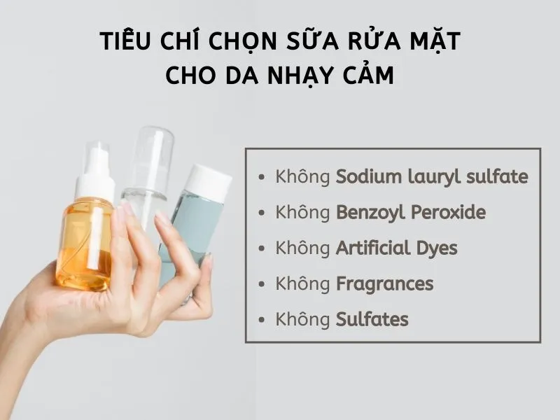 Top 5 sữa rửa mặt cho da nhạy cảm không phải ai cũng biết