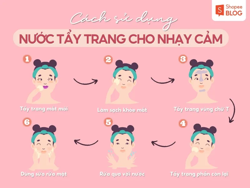 Top 9+ nước tẩy trang cho da nhạy cảm cực an toàn và dịu nhẹ