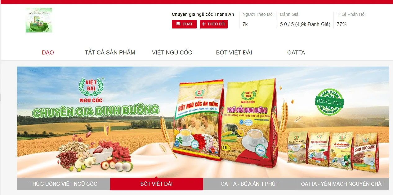 Top cửa hàng bán đồ ăn kiêng trên Shopee uy tín nhất